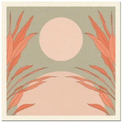 Cai And Jo Wild Moon 12x12 Print - Multi