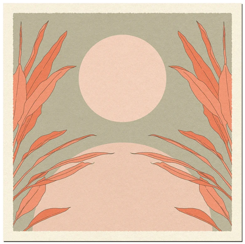 Cai And Jo Wild Moon 12x12 Print - Multi 3 Cai And Jo Wild Moon 12x12 Print - Multi