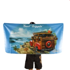 Rietveld Surf Trippin Beach Towel - Light Blue