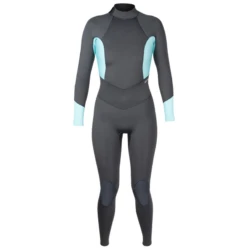 Xcel Axis 4/3mm Womens Back Zip Wetsuit 2023 - Graphite/Glacier Blue
