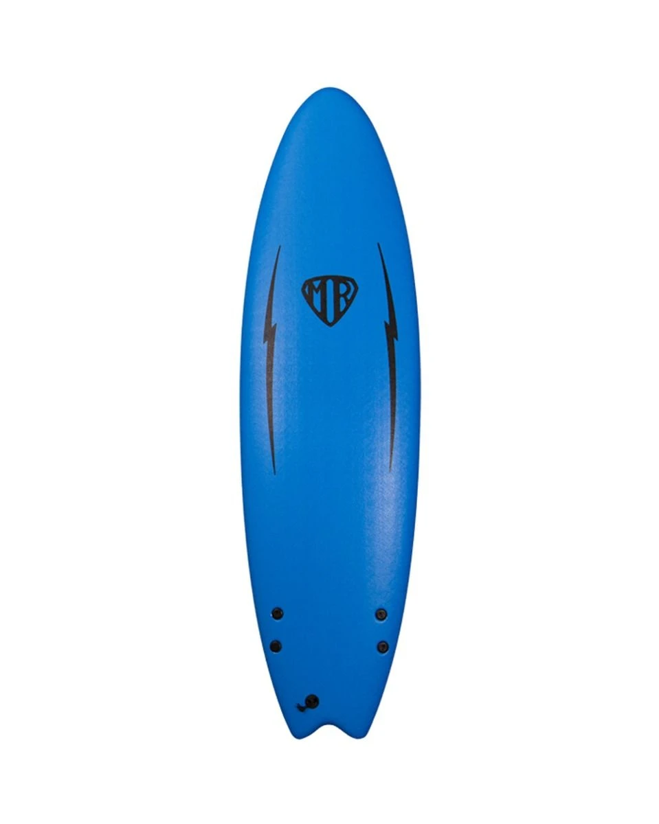 Ocean & Earth 6ft 6 Mr Ezi Rider Twin Fin Foam Surfboard - Blue 5 Ocean & Earth 6ft 6 Mr Ezi Rider Twin Fin Foam Surfboard - Blue - Image 3