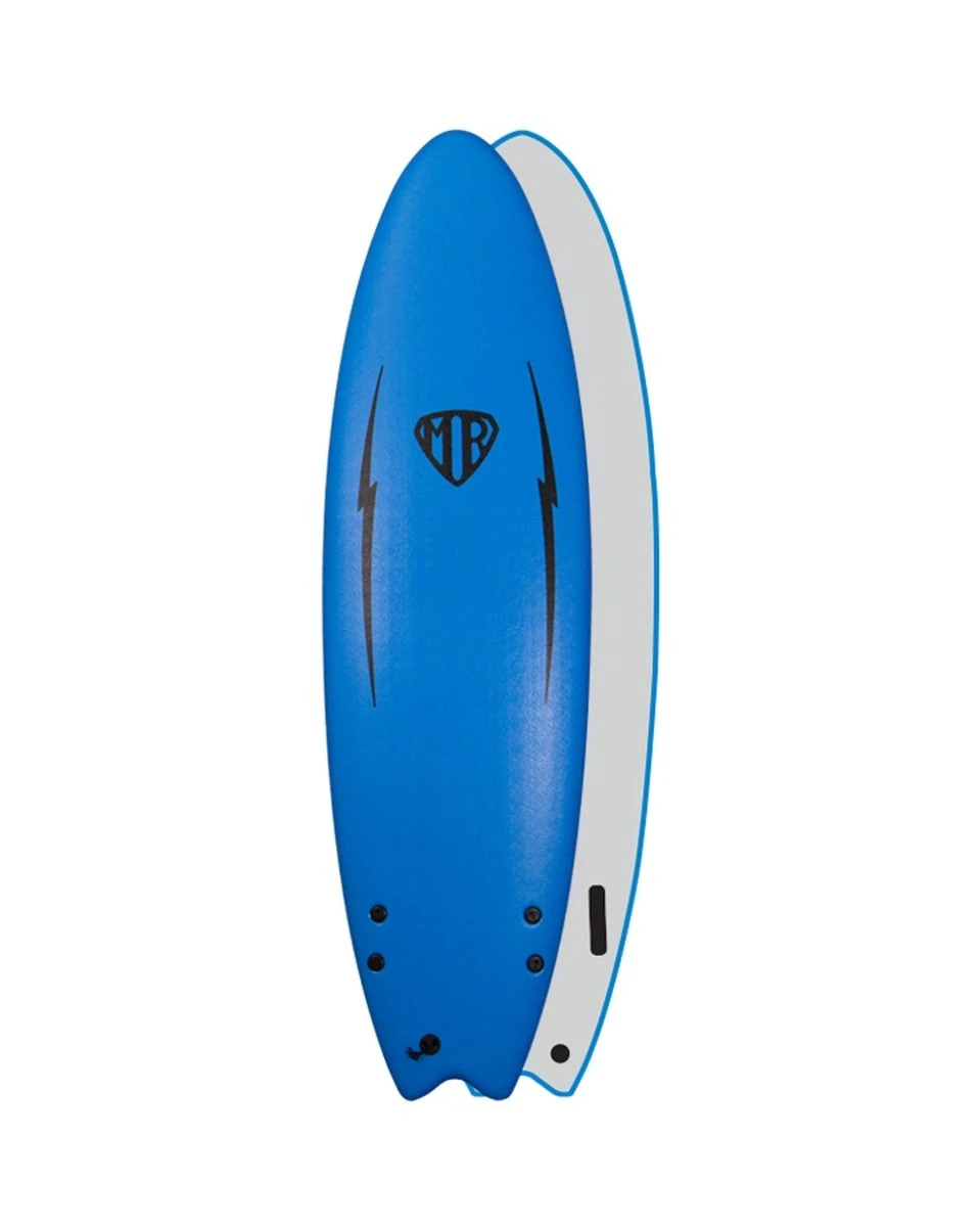 Ocean & Earth 6ft 6 Mr Ezi Rider Twin Fin Foam Surfboard - Blue 3 Ocean & Earth 6ft 6 Mr Ezi Rider Twin Fin Foam Surfboard - Blue
