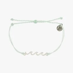 Pura Vida Silver Delicate Wave Bracelet - Winterfresh