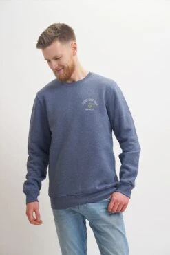 Sorted Surf Shop Premium Arc Crew Sweatshirt - Heather Blue