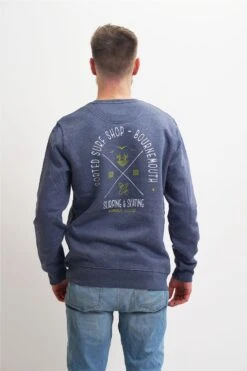 Sorted Surf Shop Premium Arc Crew Sweatshirt - Heather Blue -Cheap Surfboards Store sorted arc sweater navy3