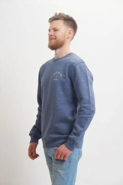 Sorted Surf Shop Premium Arc Crew Sweatshirt - Heather Blue -Cheap Surfboards Store sorted arc sweater navy4