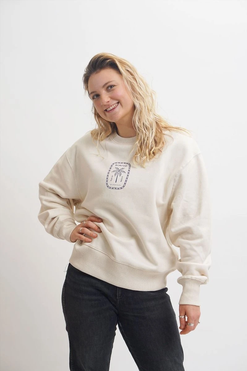 Sorted Surf Shop Relaxed Sweater - Cream 3 Sorted Surf Shop Relaxed Sweater - Cream