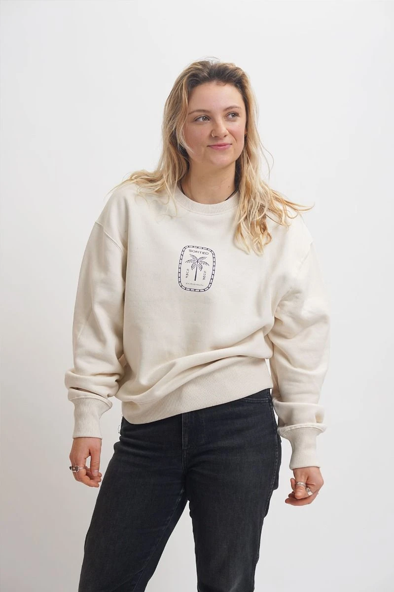 Sorted Surf Shop Relaxed Sweater - Cream 4 Sorted Surf Shop Relaxed Sweater - Cream - Image 2