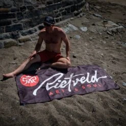 Rietveld Script Beach Towel - Black -Cheap Surfboards Store ss23 lifestyle 171copy2