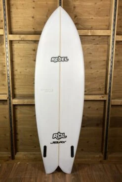Rebel Retro Fish PU Surfboard - White -Cheap Surfboards Store thumbnail img 9832