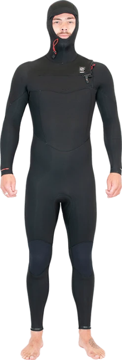 Alder Torch 5/4mm Hooded Chest Zip Wetsuit 2023 - Blue -Cheap Surfboards Store torch hooded 5 4 model