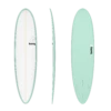 Torq MOD Funboard 7ft 6 Surfboard - Sea Green Pinline -Cheap Surfboards Store tq20 76 seagreen