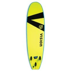 Vision TakeOff 7'0 Surfboard XPS - Cyan/Flash Green -Cheap Surfboards Store vnssl cyan fgreen back