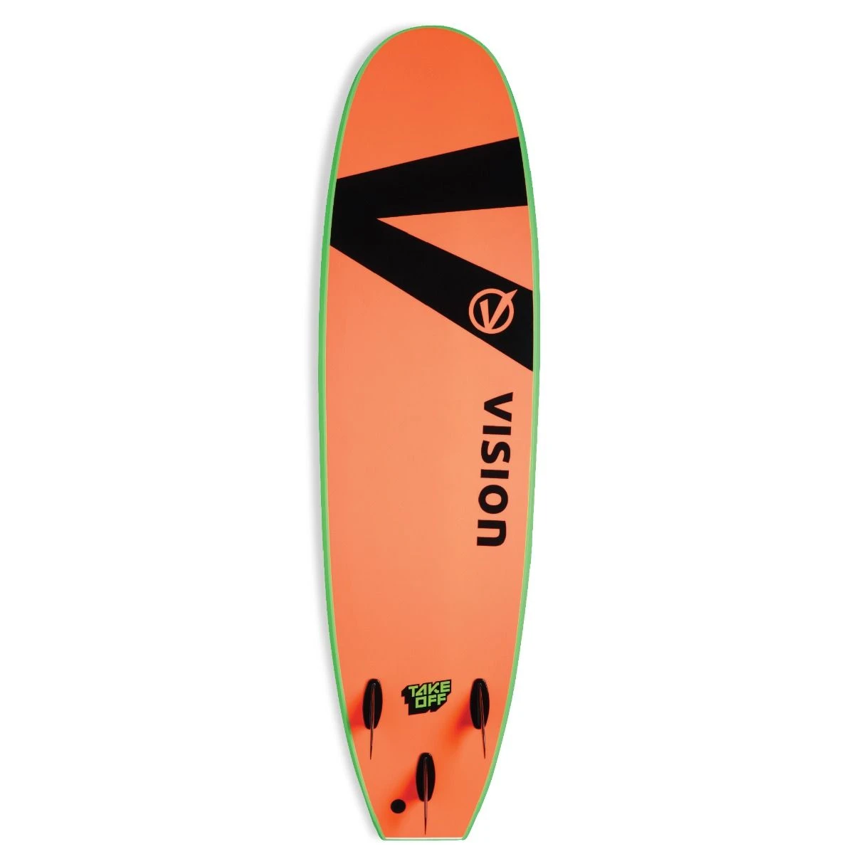 Vision Takeoff 7'6" Softboard - Lime/ Warm Red 4 Vision Takeoff 7'6" Softboard - Lime/ Warm Red - Image 2