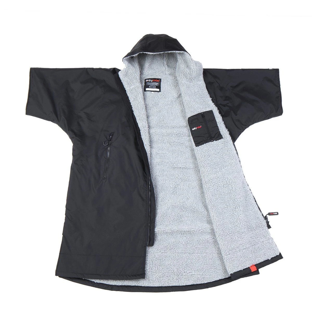 Dryrobe Advance Short Sleeve Changing Robe - Black / Grey - Small 4 Dryrobe Advance Short Sleeve Changing Robe - Black / Grey - Small - Image 2